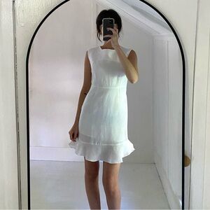 Jude Linen Ruffle Hem Mini Dress Size 1 NWT